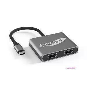 HDMI 케이블 확장기 타입C 듀얼HDMI 애니포트 컨버터 연장선 모니터확장 노트북 미니klm319