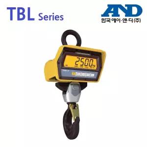 2톤 매달림저울 2.5ton/1kg LCD표시부 백라이트 실외사용 최적 호이스트형 크레인스케일 톤백저울 산업용 TBL-2.5T 한국AND