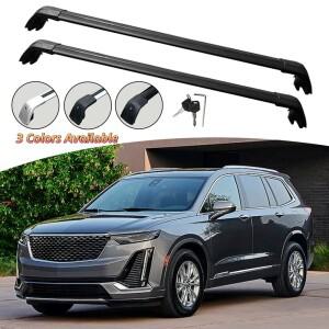캐딜락 XT6 -2025용 알루미늄 크로스바 2개  루프 짐 운반대 잠금 가능