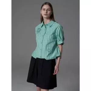 [올리비아로렌] 자수 스트라이프 셔츠 VVCNS5M4371[35767508]