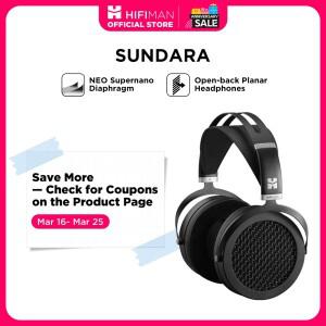 HIFIMAN SUNDARA 오버이어 풀사이즈 평면형 마그네틱 헤드폰 (블랙) 고음질 디자인 금속 케이스