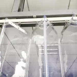 업소용 비닐커튼 레일 방풍 가림막 바람막이 겨울 방한 투명