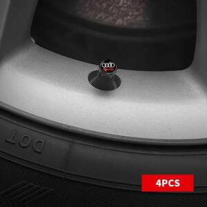4pcs 아우디 호환 A3 A4 A5 A6 A7 A8 Q3 Q5 Q7 Q8 S3 S4 S5 S6 자동차 차량용 호환 로고 타이어 커버 카바