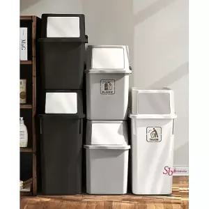 분리수거함 60L 대용량 1개 수거통 재활용 40L 가정용 사무실 업소용 쓰레기통 원룸 바구니 카페 적층타입c