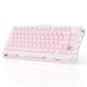 그라바스타 머큐리 K1 75% 핑크 분홍색 무선 키보드 알루미늄 합금 외골격 디자인 기계식 게이밍 개스킷 핫스왑 소켓 리니어 스위치 RGB 백라이트