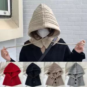 더모아상회 여성 니트 후드 넥워머 1P 꽈배기 바라클라바 간절기