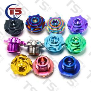 티타늄 오일 필러 캡 플매트 카펫 러그 혼다 CBR 250RR 600RR 1000RR CRF 125R F용 M20X1.5P TS 1PC