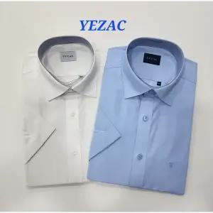 [예작]비침없는 면혼방 일반핏 드레스셔츠 카라배색 여름 반팔셔츠 YJEMBR204