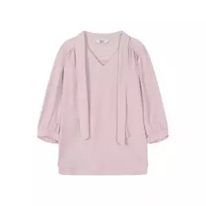 베스띠벨리 스카프 브이넥 7부 블라우스 BIBAD2426 추천