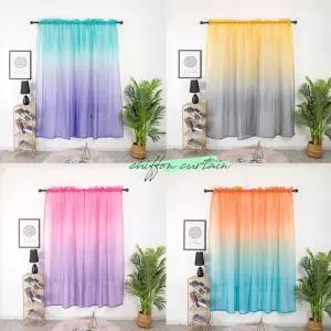 (색상:쉬폰_옐로그레이)거실 창문 안방 가리개 레이스 암막 바란스 커튼 커텐 쉬폰