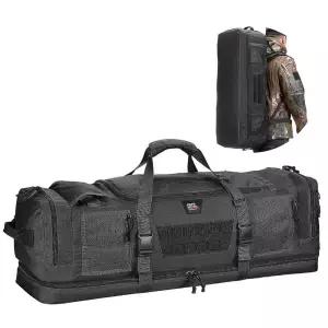 KEMIMOTO 헌팅 더플백 - 78L 대용량 전술 장비 가방 보관 케이스 사냥꾼 여행 하이킹 낚시 캠핑, 멀티 포켓