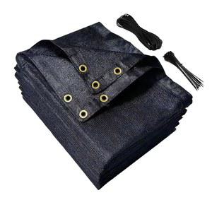 90% 블랙 선쉐이드 천 10x20피트 - 울타리 프라이버시 스크린 통기성 메쉬 방수포 야외 정원 식물용 톱니 모양 그로밋 파티오 페르골라 현관 커버 치킨 코프 개 사육장