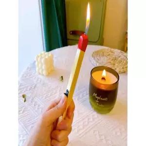 라이터 긴 성냥모양 캔들 캠핑라이터 점화기 재미있는 1. 대형 향초 성냥 1개