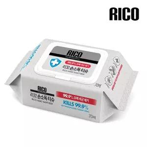 리꼬 베이비손소독티슈 캡형 70매 x 10팩
