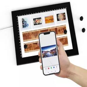 자기 슬라이드 뷰어 8 x6 라이트 5600K 초박형 10단계 조절 가능한 밝기 백라이트 및 35mm 필름 네거티브