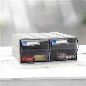 데스크 플라스틱 서랍장 미니 조립식 수납함 투명 정리함 칸막이 화장품