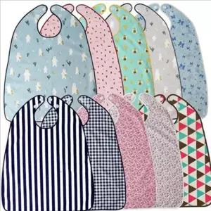 버튼형 성인용 턱받이 방수 노인 턱받이 식사 간병 앞치마 생활 버튼형