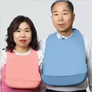 방수 성인용 턱받이 세척 실리콘 턱받이 어르신 간병용 식사용 요양 방수