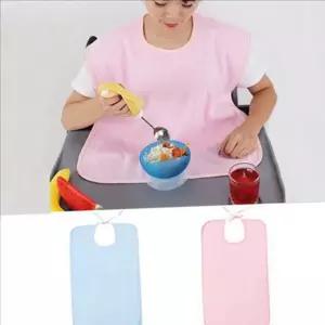 넓은 성인 환자용 턱받이 부드러운 긴 끈 성인용 턱받이 요양 넓은 성인