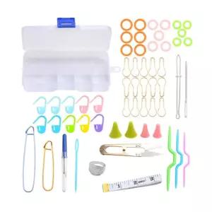 뜨개질 돗바늘 안전핀 꽈배기바늘 단수링 세트 뜨개질 코바늘 코바늘DIY