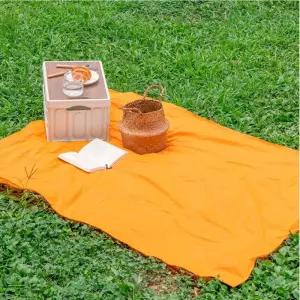 나들이 소풍 방수 돗자리 캠핑 피크닉 매트 오렌지 감성 야외용 휴대용