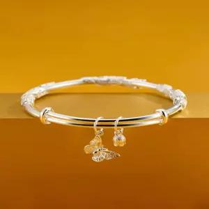 은방울 순은팔찌 나비 애인 여친 선물 실버 커플팔찌 액세서리