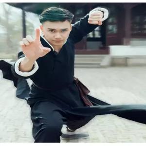 태극권 의상 쿵후 무술 황비홍 영화 공연 긴 가운 도포 쿵푸