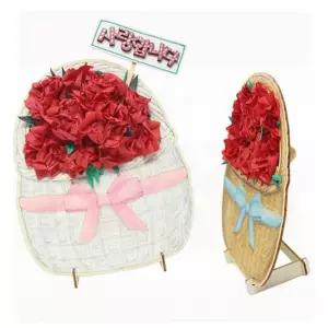 카네이션바구니 한지 카네이션 바구니 5인 미술교재