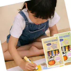 유아크레용 프리미엄 유아 어린이 레인보우 크레용 4칼라