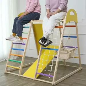 원목정글짐 실내 놀이터 대형 그네 미끄럼틀 가정용 감각 세트 네트 클라이밍