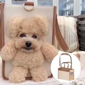 아키즈 빼꼼캐리어 강아지 고양이 반려동물 이동가방 곰돌이 캐리어