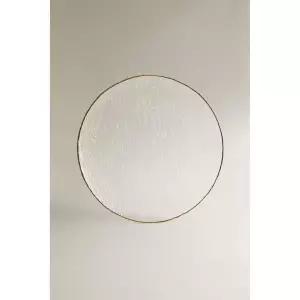 zara 자라 골든 림 엠보싱 텍스처 유리 차저 플레이트 - 투명