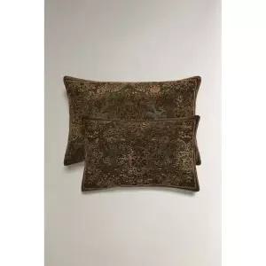 zara 자라 자카드 셔닐 쿠션 커버 - 카키