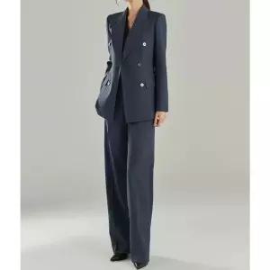 여자정장세트 울 정장 세련되고 하이웨스트 팬츠 슬림핏 투피스 원템1