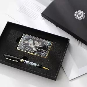 (2종)선물용 골드자개명함케이스N+자개볼펜