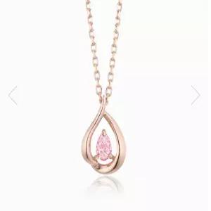 (스타필드 고양점)로이드 14/18k,다이아몬드세팅 로즈핑크 페어드롭 목걸이 LNF22044D