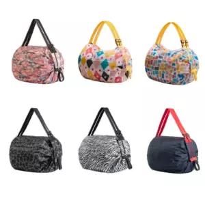 폴더블 휴대용 접이식 미니 시장 장바구니 40x40cm 2개 (색상 6종 택1)