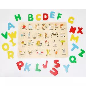 알파벳 원목 교구 단어 매칭 퍼즐맞추기 3살 abc익히기 놀잇감 영어장난감