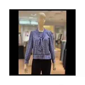 베스띠벨리 BKBAB1406 하운드 투스 타이 블라우스 699327