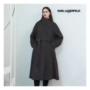 칼라거펠트 25FW 알파카 벨티드 롱 코트