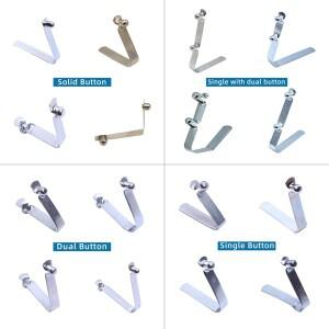 텐트폴 클립용  아연 도금 스프링 푸시 버튼 잠금 핀