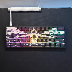 73 키 에이스 캡 백 키캡 불투명 조각 2차원 테마 Wooting PBT Ace60   높이 65 68