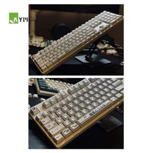 AY14 -124 키 어 PBT 화이트 AE86 이니셜 D 체리 키캡 MX 키보드용 61 68 84 87 96 98 104