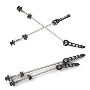 티타늄 합금 자전거 허브 나사 막대 축 QR 꼬치 레버 부품 퀵 릴리스 1쌍