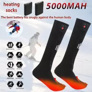 겨울용 발열 양말 충전식 USB 5000mAh 따뜻한 야외 부츠 스노모빌 스키용