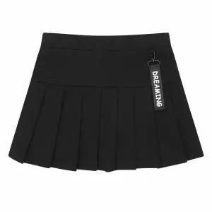 [보리보리/에꼴리에]여아 밴딩 레터링 키링 플리츠 스커트 24OT756_BK