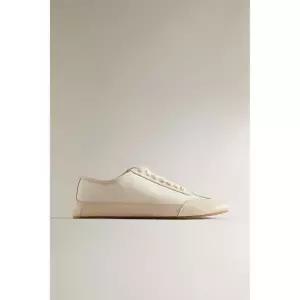 zara 자라 스니커즈 스타일 가죽 홈 슈즈 - 베이지