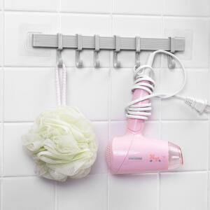 [2개구성] JDS 대 화장실정리 후크 수건걸이 욕실걸이 욕실선반 주방 욕실수납 무타공 화이트 HWFDD154