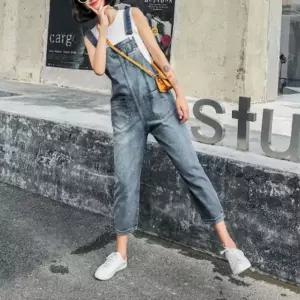 여자 데님 멜빵바지 점프수트 캐주얼 패션 데일리룩 ony2+7hSb
