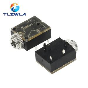 너트 PJ-324M 헤드폰용 10개 5핀 3.5mm 스테레오 오디오 잭 소켓 PCB 패널 마운트